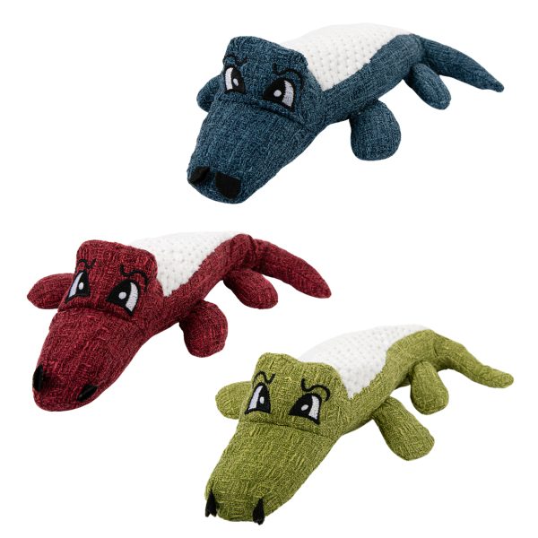 Brookbrand-Pets-Alligator-Plush-Blue-Red-Green