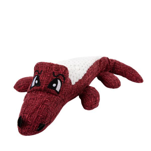 Brookbrand-Pets-Alligator-Plush-Red