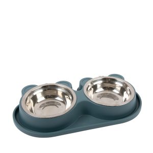 Brookbrand-Pets-Dual-Stainless-Eared-Dish-Large-Blue