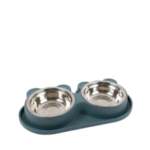 Brookbrand-Pets-Dual-Stainless-Eared-Dish-Small-Blue