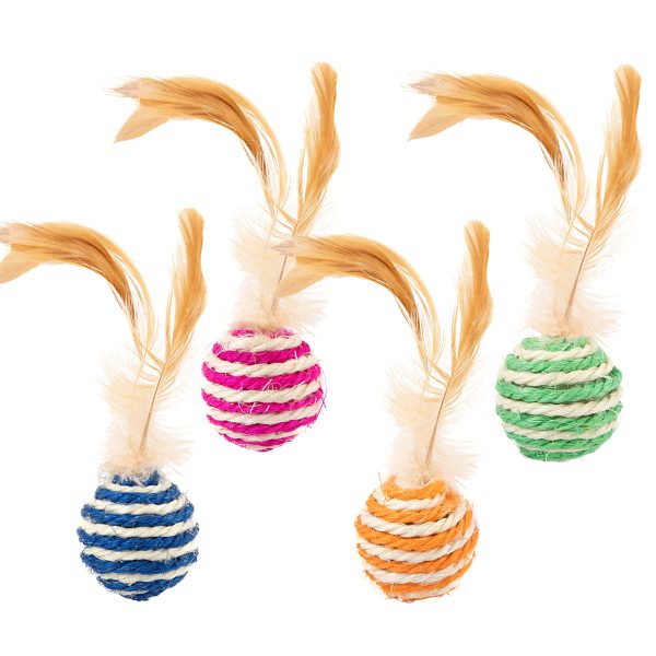 Brookbrand-Pets-Feather-Ball-Blue-Pink-Orange-Green