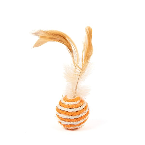 Brookbrand-Pets-Feather-Ball-Orange