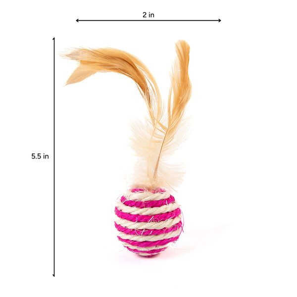 Brookbrand-Pets-Feather-Ball-Pink