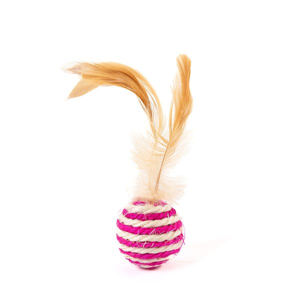 Brookbrand-Pets-Feather-Ball-Pink