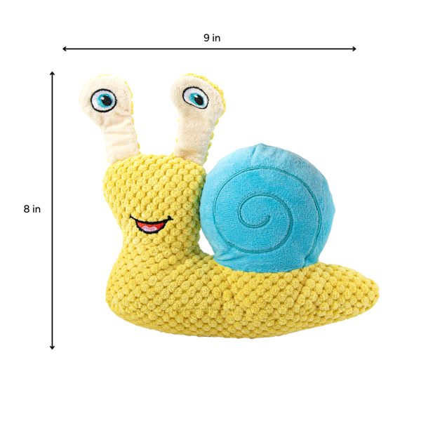 Brookbrand-Pets-Snail-Squeaker-Yellow