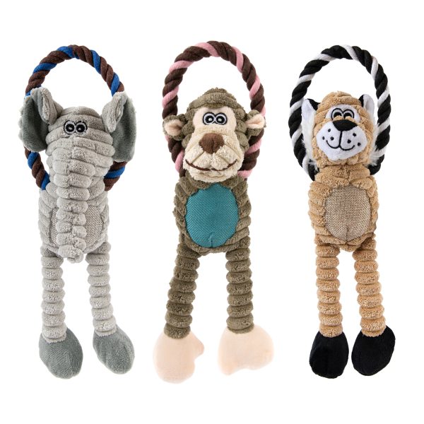 Brookbrand-Pets-Elephant-Lion-Monkey-Tug-Toy