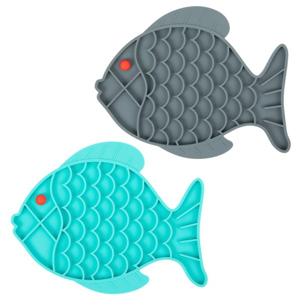 Brookbrand-Pets-Fish-Shaped-Silicone-Lick-Mat-Blue-Grey