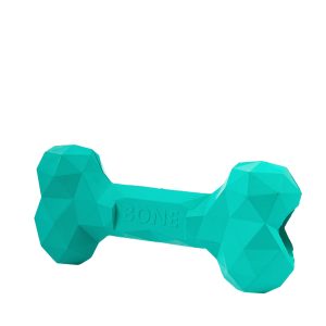 Brookbrand-Pets-Indestructible-Rubber-Bone-Large-Aqua