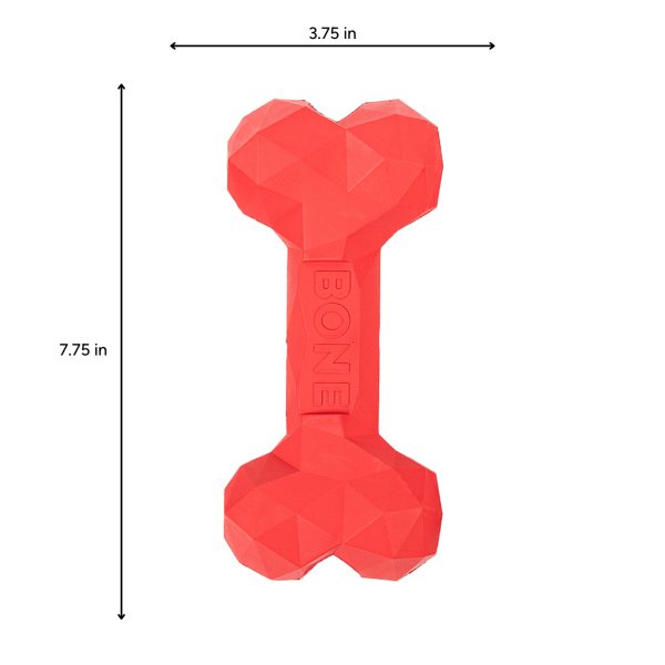 Brookbrand-Pets-Indestructible-Rubber-Bone-Large-Red