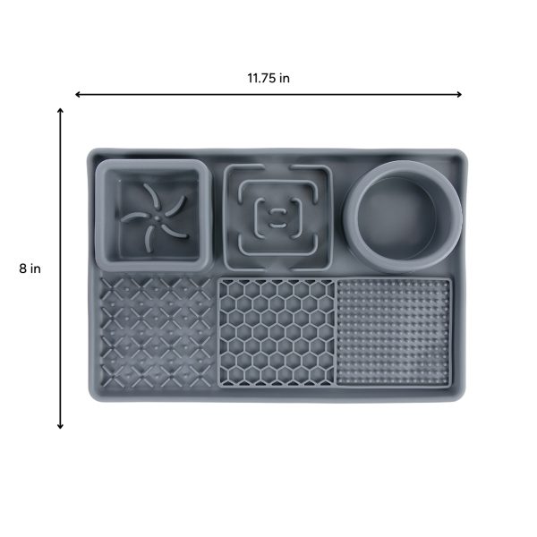 Brookbrand-Pets-Multi-Texture-Lick-Mat-Grey