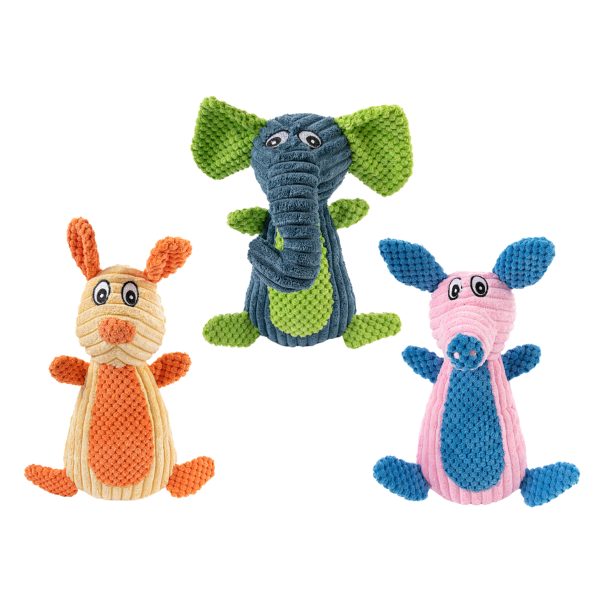 Brookbrand-Pets-Plush-Elephant-Pig-Rabbit-Squeaker