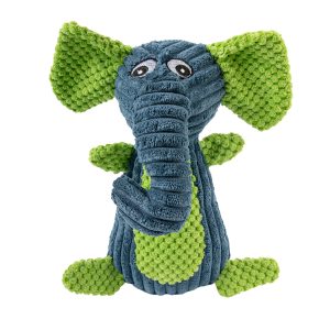 Brookbrand-Pets-Plush-Elephant-Squeaker-Green