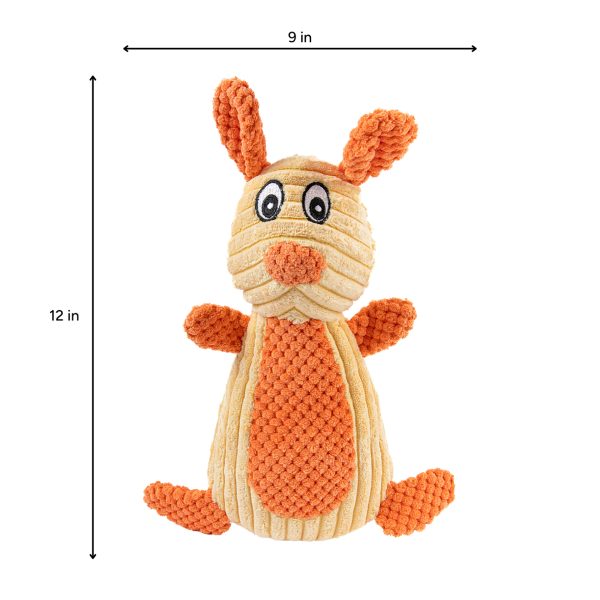 Brookbrand-Pets-Plush-Rabbit-Squeaker-Orange