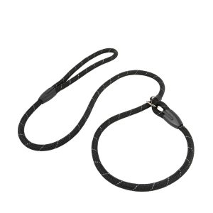 Brookbrand-Pets-Adjustable-Rope-Slide-Leash-Black