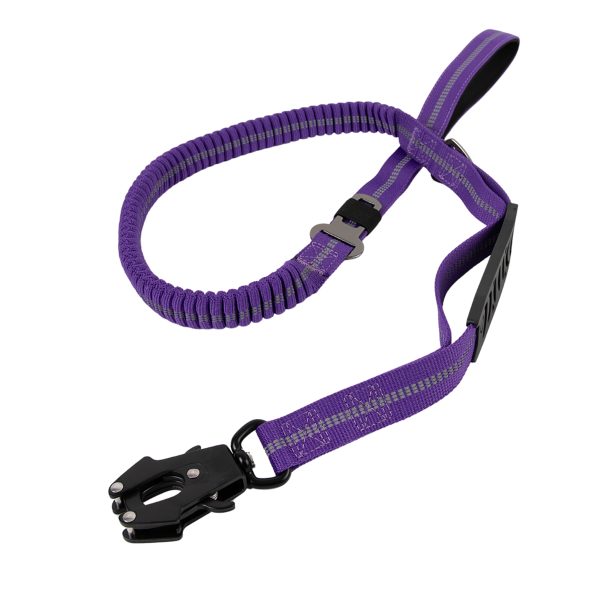 Brookbrand-Pets-Dual-Handle-Bungee-Leash-Purple