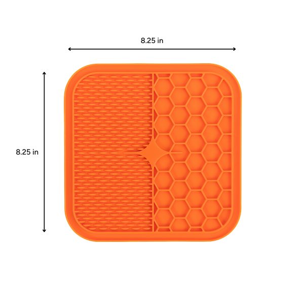 Brookbrand-Pets-Suction-Cup-Lick-Mat-Orange