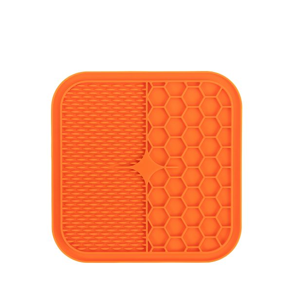 Brookbrand-Pets-Suction-Cup-Lick-Mat-Orange