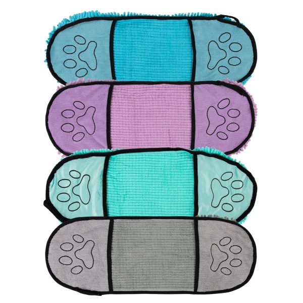 Brookbrand-Pets-Two-Hand-Dog-Drying-Towel-Blue-Teal-Grey-Purple