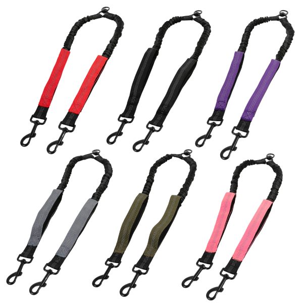 Brookbrand-Pets-Dual-Bungee-Leash-Attachment-Black-Green-Grey-Pink-Purple-Red