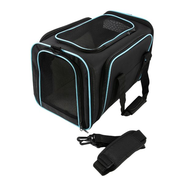 Brookbrand-Pets-Foldable-Soft-Pet-Carrier-Black-Blue