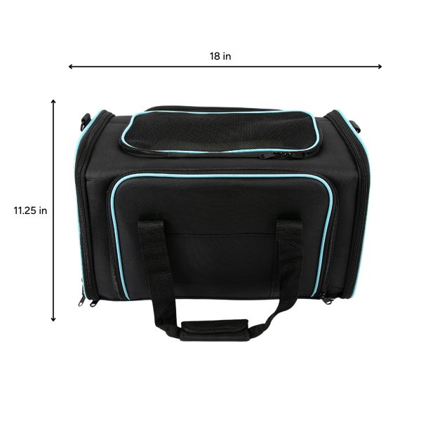 Brookbrand-Pets-Foldable-Soft-Pet-Carrier-Black-Blue