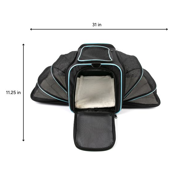 Brookbrand-Pets-Foldable-Soft-Pet-Carrier-Black-Blue