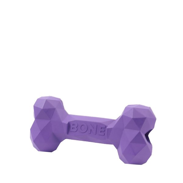 Medium Zilla Rubber Bone, Purple