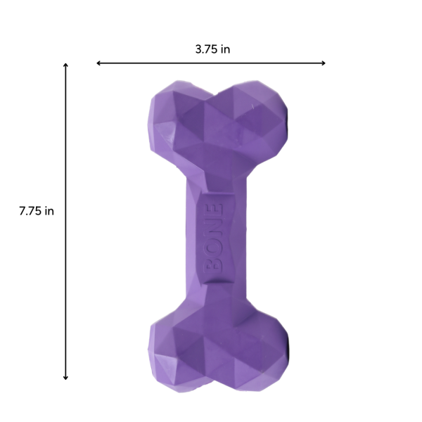 Large Zilla Rubber Bone, Purple - Image 2