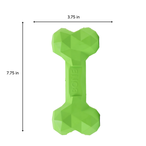 Large Zilla Rubber Bone, Green - Image 2