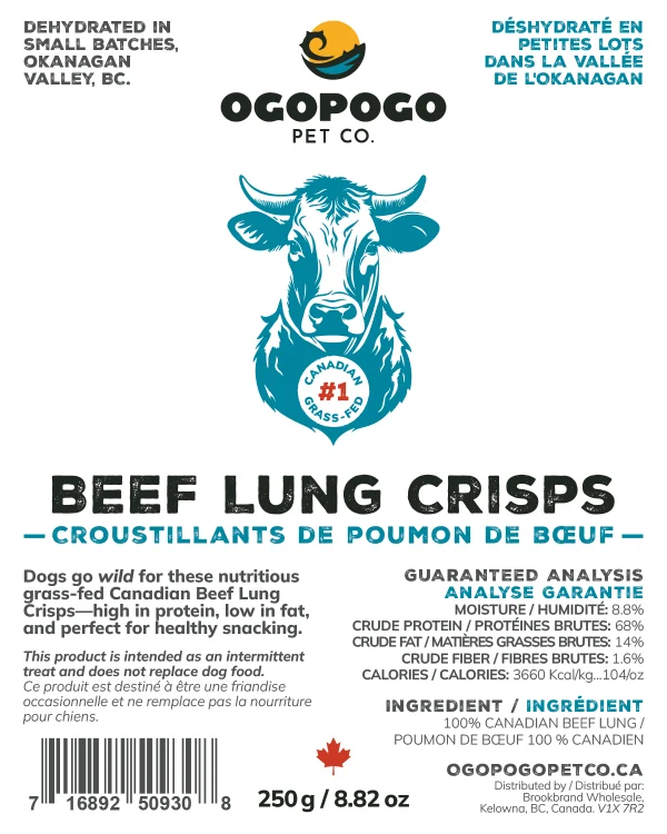 Ogopogo Pet Co.: Beef Lung Crisps 250g - Image 3