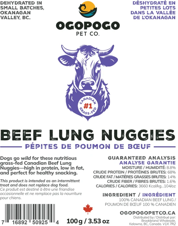 Ogopogo Pet Co.: Beef Lung Nuggies 100g - Image 3