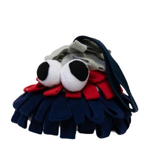Snuffle Monster, Navy Blue & Red