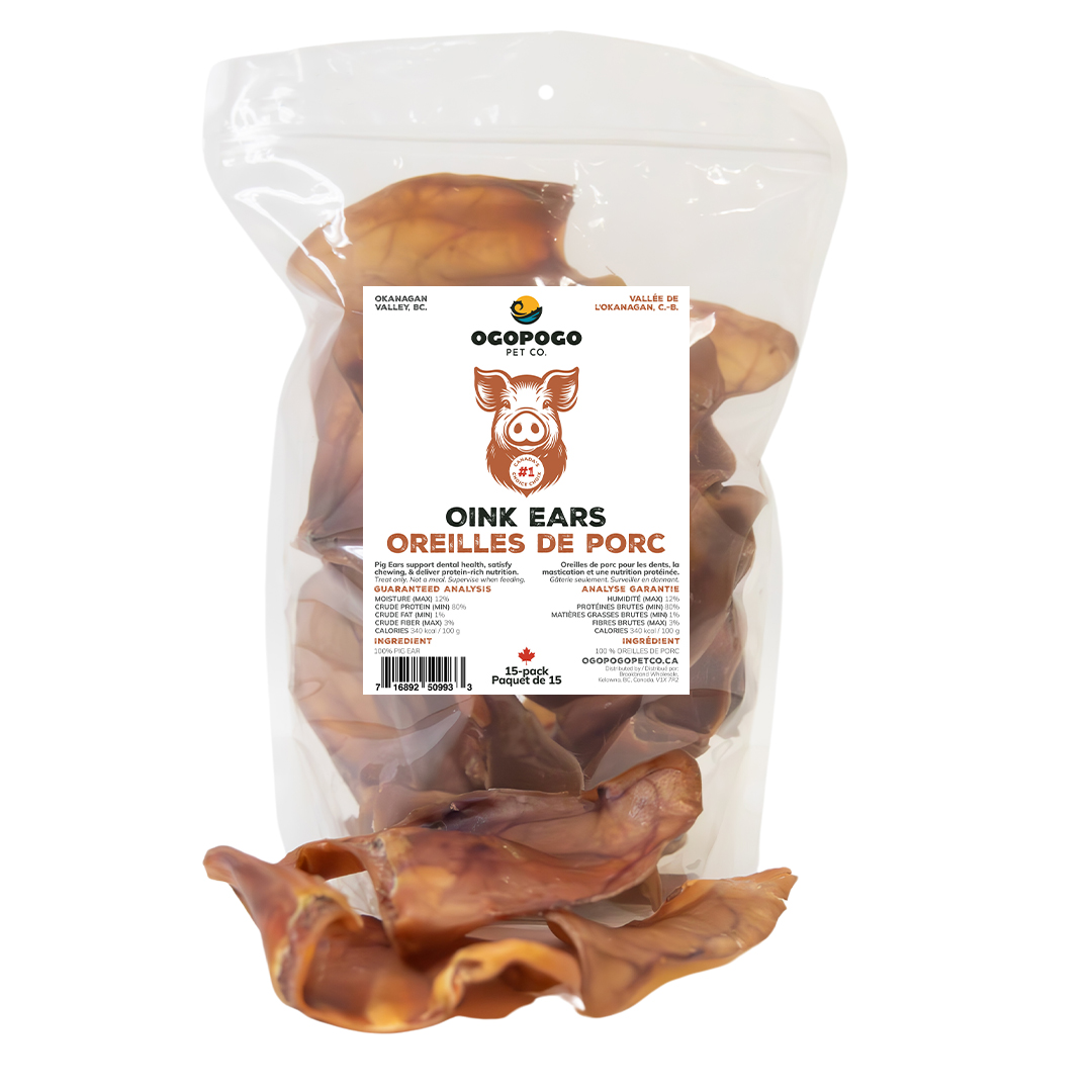 Ogopogo Pet Co.: Oink Ears 15 Pack
