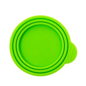 Dual Size Silicone Pet Food Lid, Green