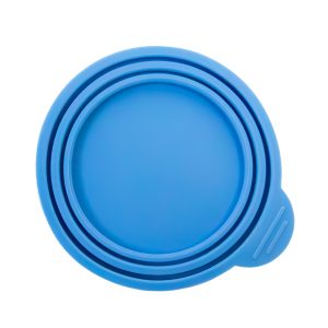 Dual Size Silicone Pet Food Lid, Blue