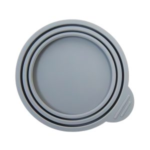 Dual Size Silicone Pet Food Lid, Grey