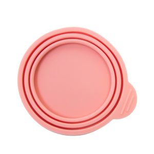 Dual Size Silicone Pet Food Lid, Pink