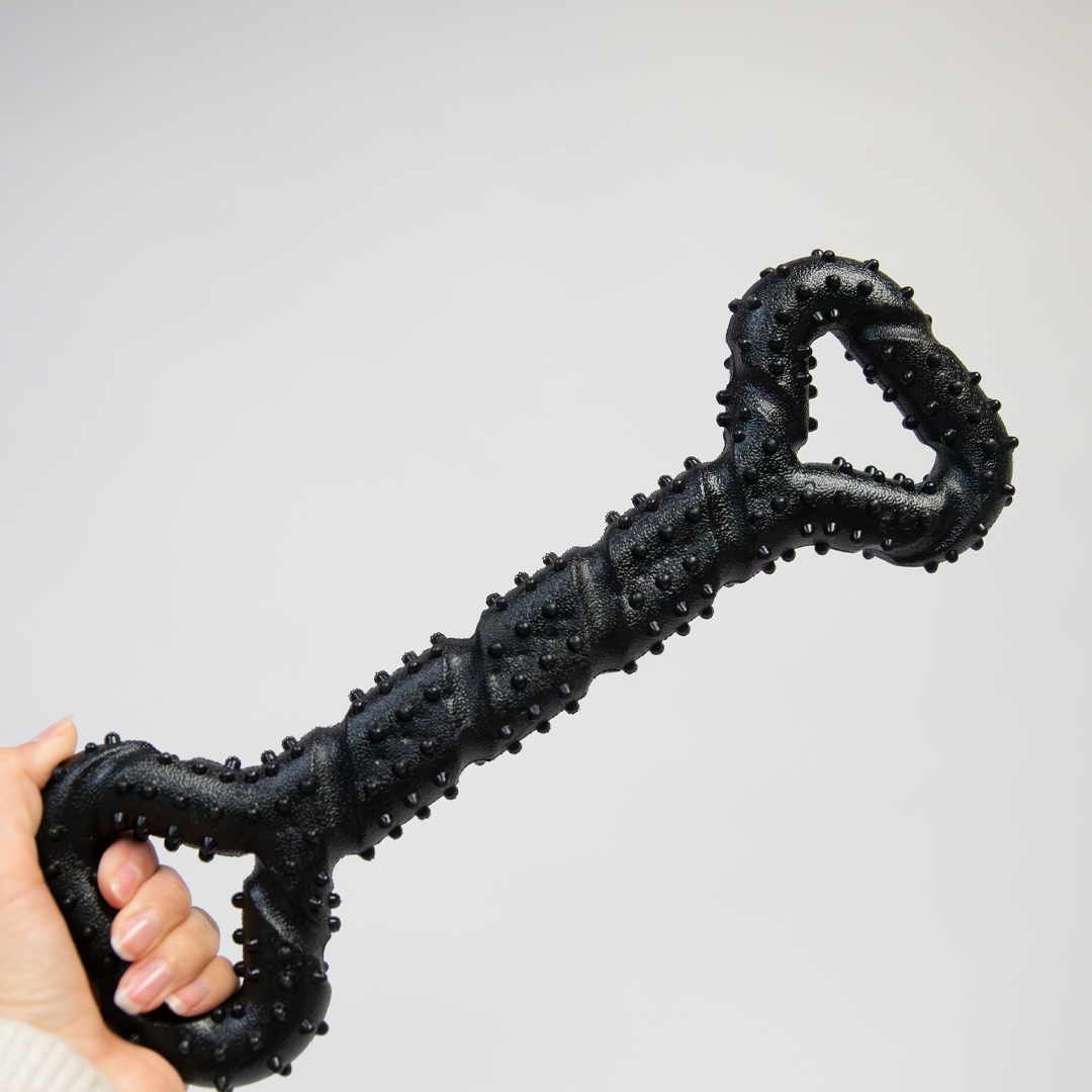 Power Pull Rubber Bone, Black - Image 2