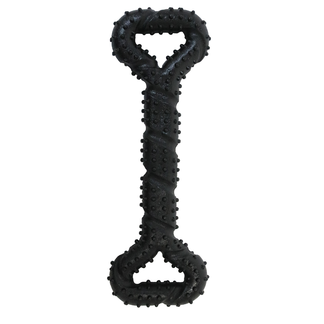 Power Pull Rubber Bone, Black