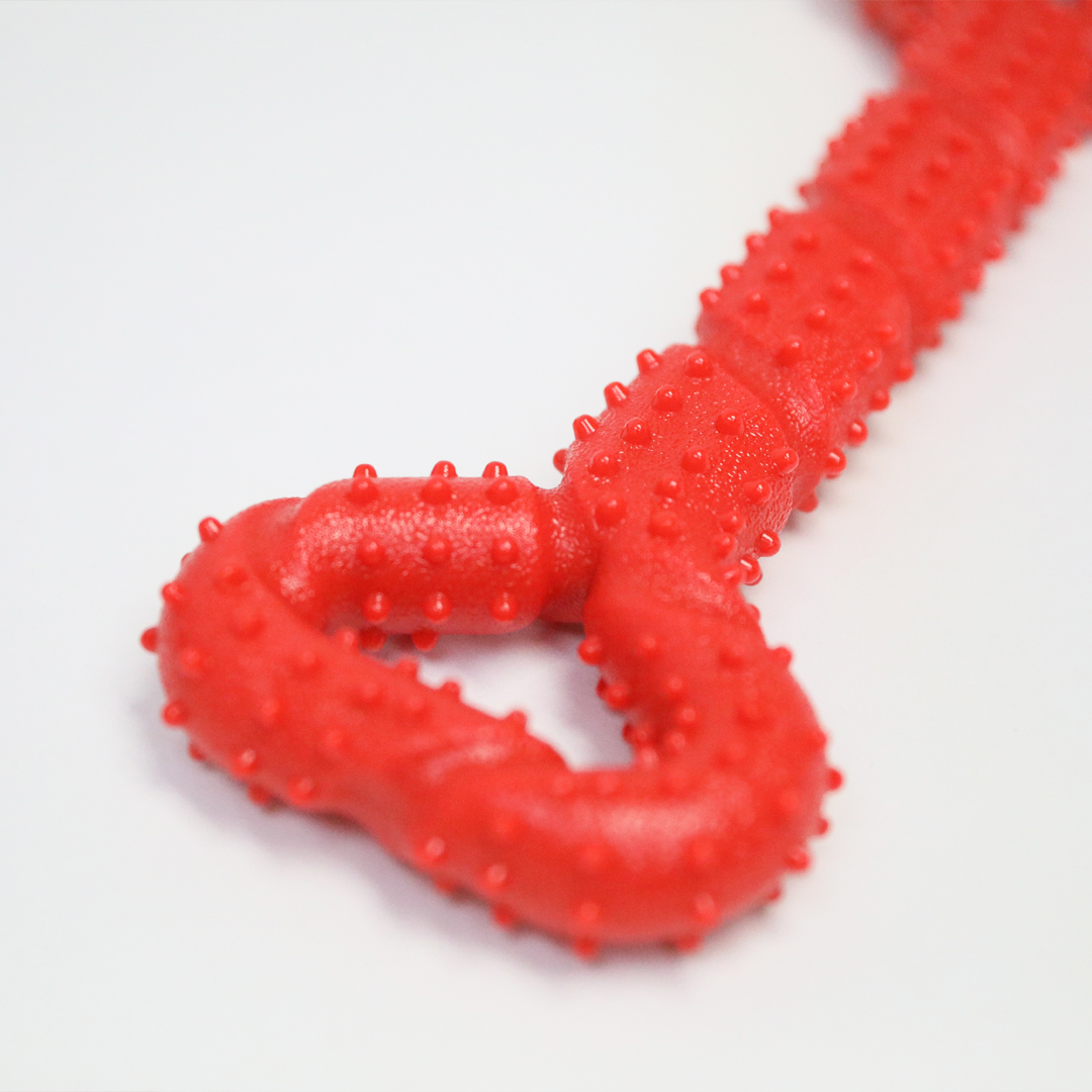 Power Pull Rubber Bone, Red - Image 3