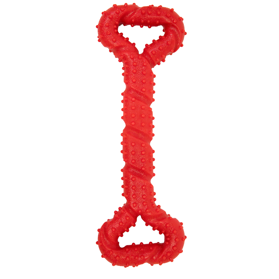 Power Pull Rubber Bone, Red