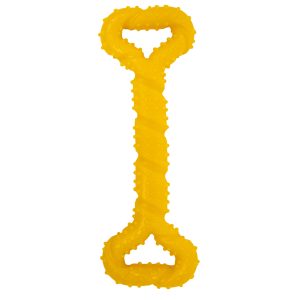 Power Pull Rubber Bone, Yellow